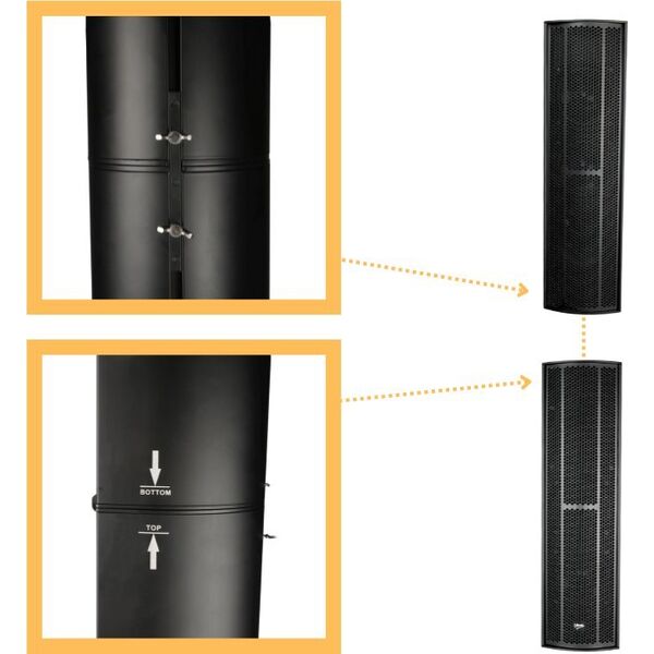V-TONE KOLUMNY GŁOŚNIKOWE AKTYWNE SŁUPKOWY SYSTEM 760W RMS WZMACNIACZ DSP