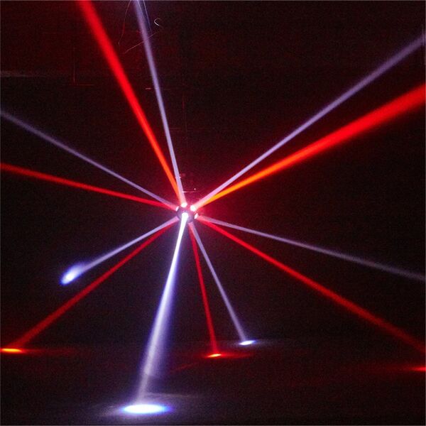 LIGHT4ME UFO multiefekt świetlny LED 6w1 efekt beam RGBW 3x laser stroboskop efekt ring RGB