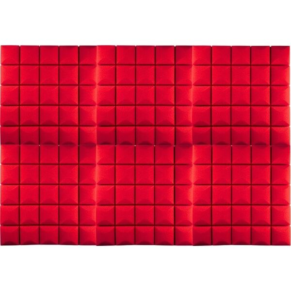 DNA AM5 RD panel akustyczny zestaw 6 szt. czerwony samoprzylepna pianka mata wygłuszająca