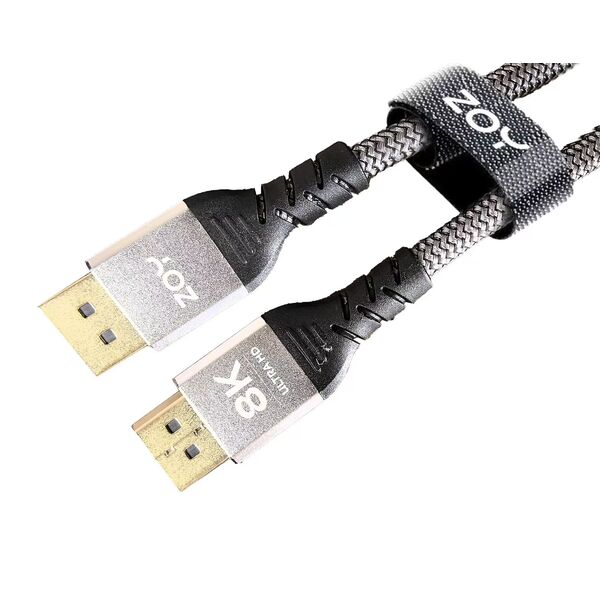 Kabel ZOY DisplayPort 1.4 5m + rzep ZCD5