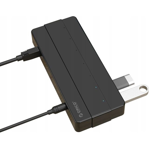 HUB 7-portowy USB-A 3.0 - czarny