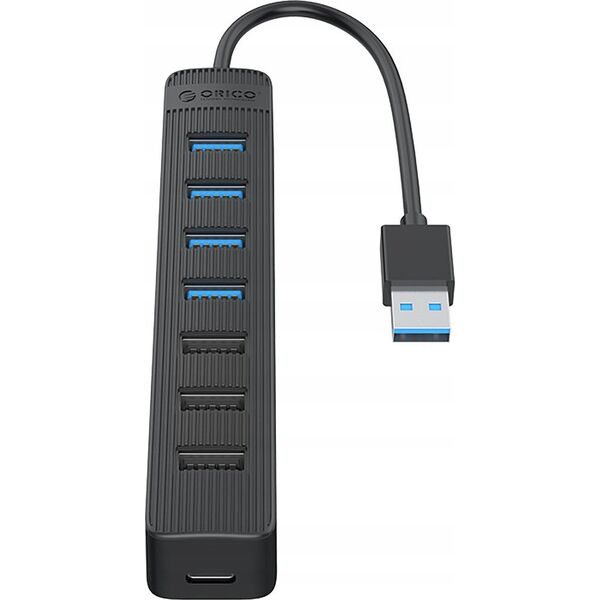 HUB 7 θυρών είσοδος: USB-A 3.0 / έξοδος: 4x USB-A 3.0 + 3x USB-A 2.0 - μαύρο