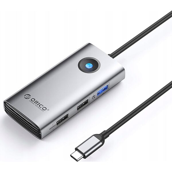 Σταθμός σύνδεσης USB-C 5 σε 1 / έξοδος: 1x USB-A 3.0 + 2x USB-A 2.0 + 1x HDMI - γκρι