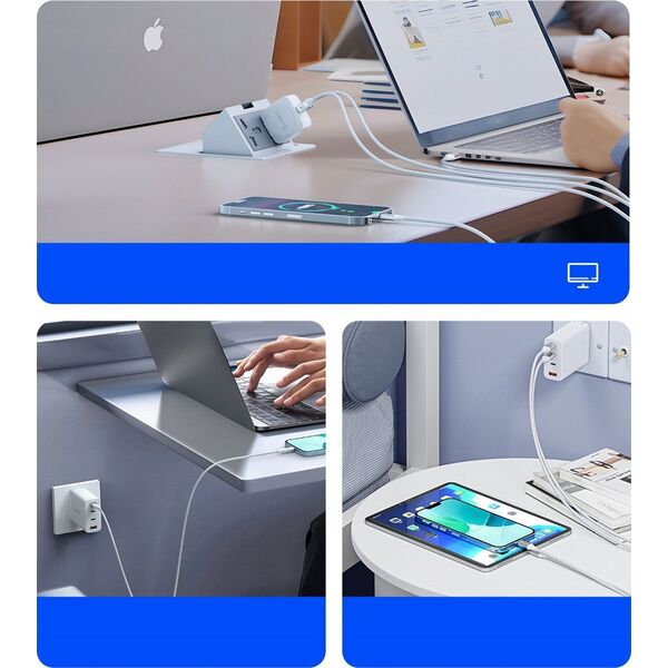 Καλώδιο USB-C σε USB-C 1m 3A 60W - λευκό