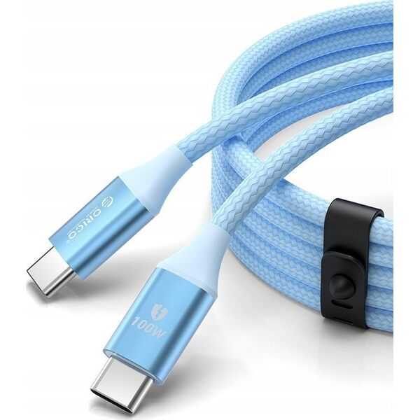 Καλώδιο USB-C σε USB-C 1m 5A 100W - μπλε