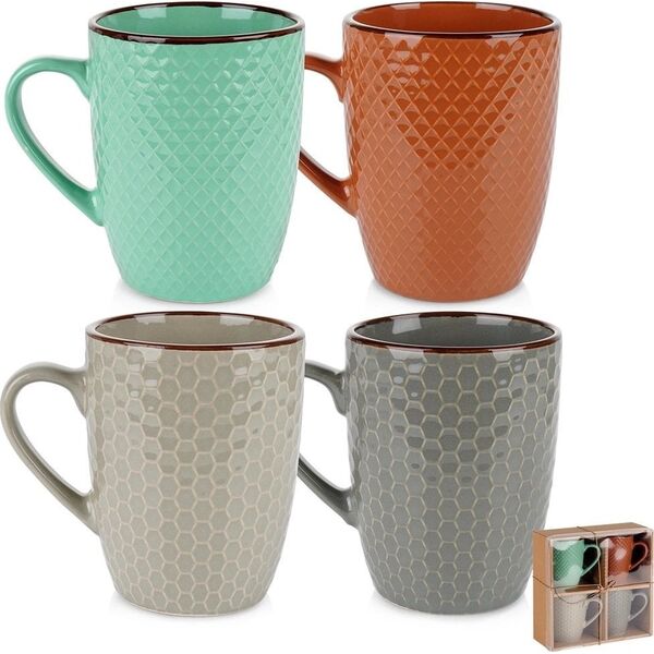 Kubki ceramiczne 400 ml 4 szt.