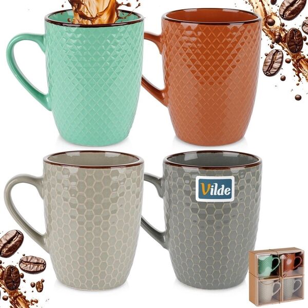 Kubki ceramiczne 400 ml 4 szt.