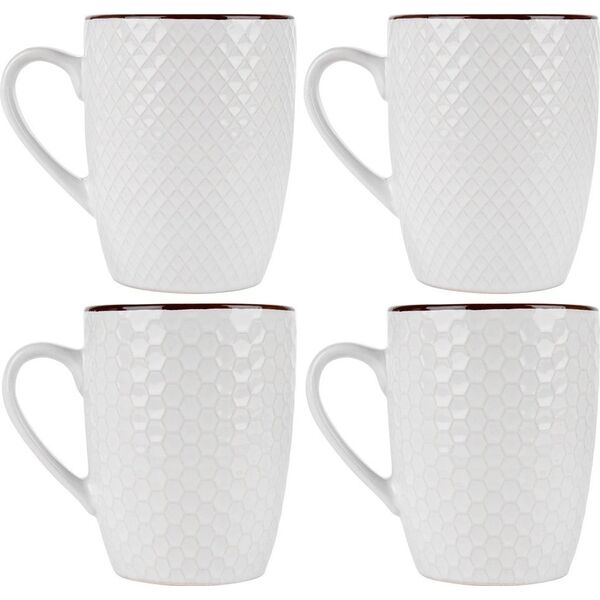 Kubki ceramiczne białe 400 ml 4 szt.
