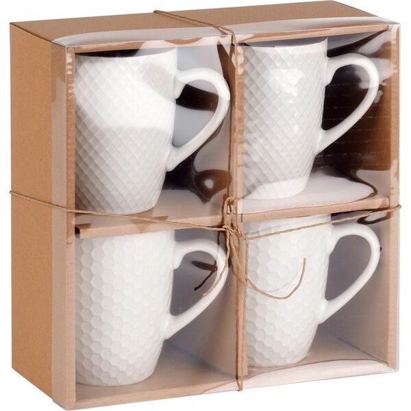 Kubki ceramiczne białe 400 ml 4 szt.