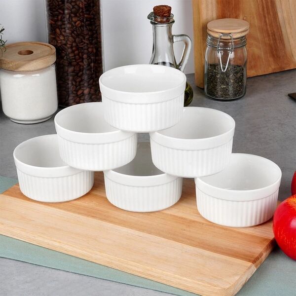 Miseczki do zapiekania ceramiczne białe 260 ml 6 szt.