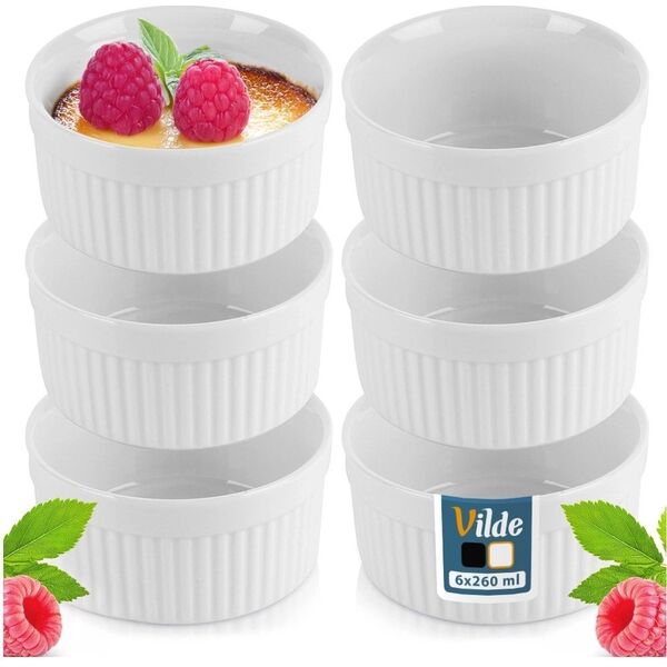 Miseczki do zapiekania ceramiczne białe 260 ml 6 szt.