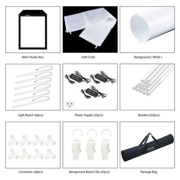 Puluz Namiot bezcieniowy Puluz 200cm LED 23600 lumenów