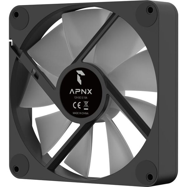 Wentylator Apnx FP1-140 PWM ARGB Czarny