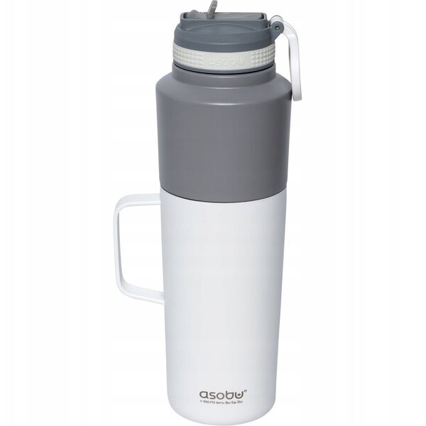 Asobu Asobu Twin Pack Μπουκάλι με Κούπα λευκό, 0.9 L + 0.6 L