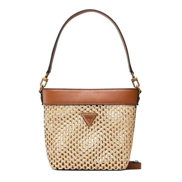 Guess, Vikky, Τσάντα Υφασμάτινη, Tote, Κονιάκ, Για Γυναίκες