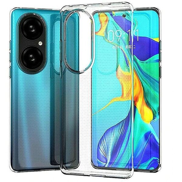 Mocco Ultra Θήκη Πλάτης 1 mm Σιλικόνης για Huawei P50 Διάφανη