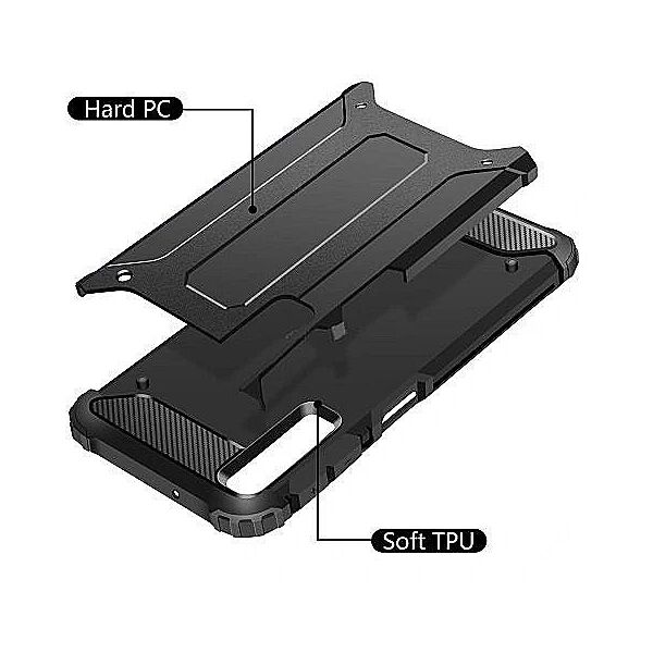 Mocco Θήκη Armor με TPU Πίσω Κάλυμμα Huawei P Smart 2020 Μαύρο