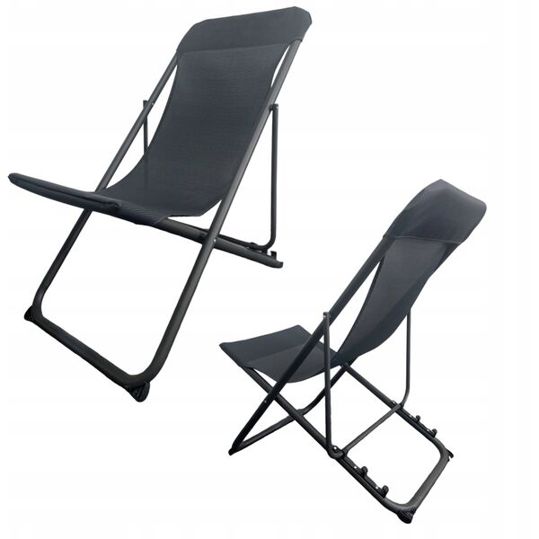 ΞΑΠΛΩΣΤΡΑ ΚΑΜΠΙΝΓΚ PLATINET 52X77X90 cm ΜΑΥΡΟ 46138