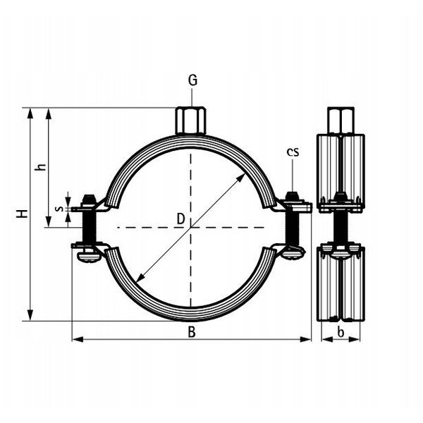 Σφιγκτήρας KSB2 EPDM M8/10 192-200mm