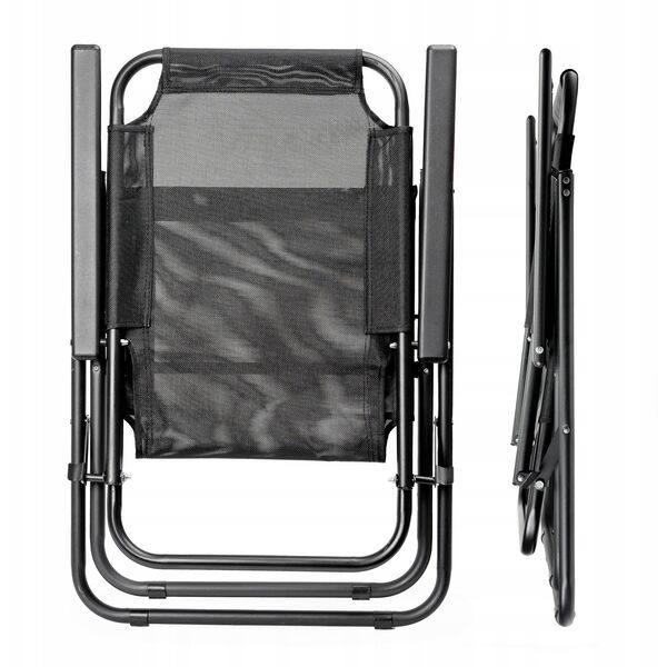 ΠΤΥΣΣΟΜΕΝΗ ΚΑΡΕΚΛΑ CAMPING PLATINET 62X45X102 CM ΜΑΥΡΟ 46140
