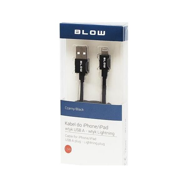 Kabel USB Blow USB-A - 1.5 m Czarny (66-109#)