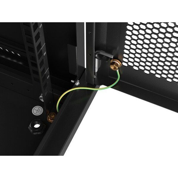 Szafa Lanberg Szafa wiszšca 19 cali 9U 600x450 drzwi perforowane (flat pack) czarna