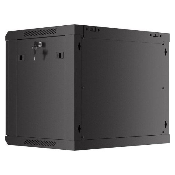 Szafa Lanberg Szafa wiszšca 19 cali 9U 600x450 drzwi perforowane (flat pack) czarna