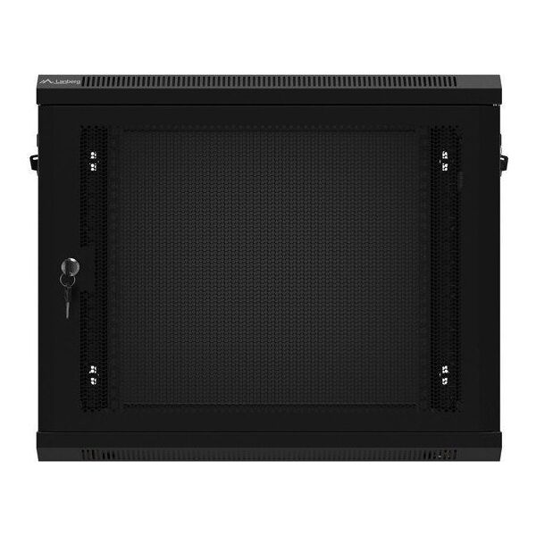 Szafa Lanberg Szafa wiszšca 19 cali 9U 600x450 drzwi perforowane (flat pack) czarna