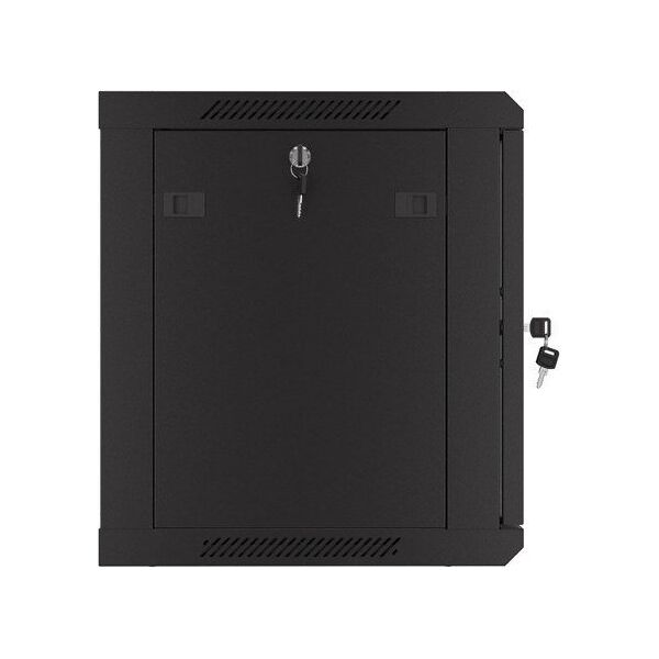 Szafa Lanberg Szafa wiszšca 19 cali 9U 600x450 drzwi perforowane (flat pack) czarna