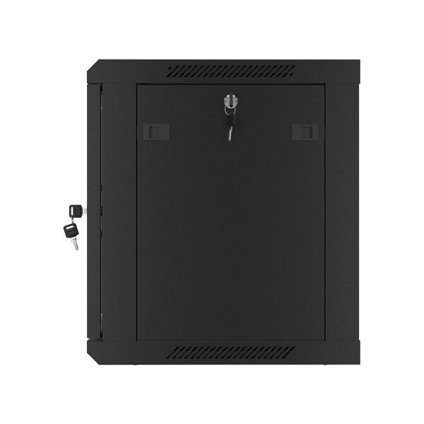 Szafa Lanberg Szafa wiszšca 19 cali 9U 600x450 drzwi perforowane (flat pack) czarna
