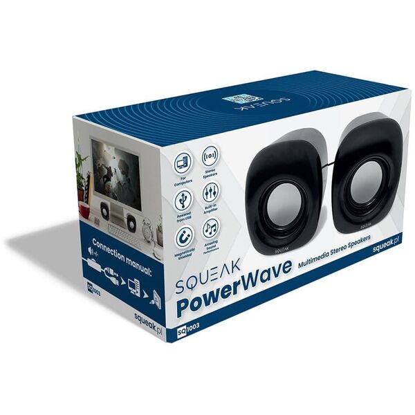 SQUEAK PowerWave Multimedia stereo speakers SQ1003 - Στερεοφωνικά ηχεία 2.0