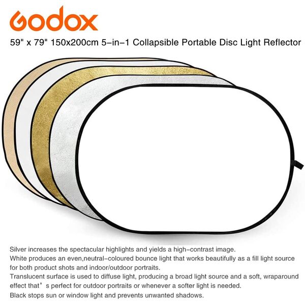 GODOX Godox RFT-05 - 5in1 Disc Kit collap. reflector kit 150x200 cm
