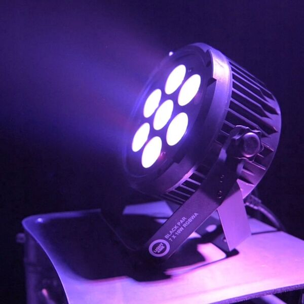 LIGHT4ME BLACK PAR 7x10W RGBWA LED ισχυρό ελαφρύ