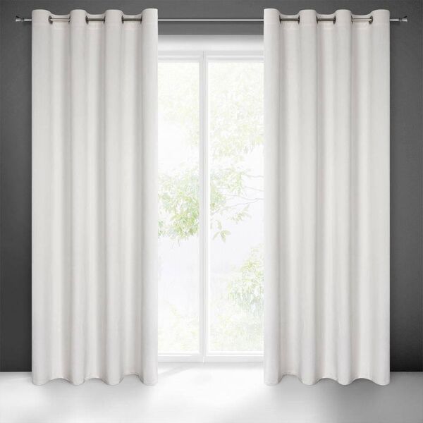 Eurofirany Zasłona Velvet Lili 140 x 250 Przelotka Biały