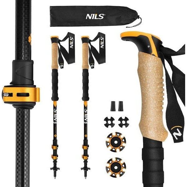 Kijki trekkingowe Nils Aluminiowe TK8605 regulowane 65-135cm