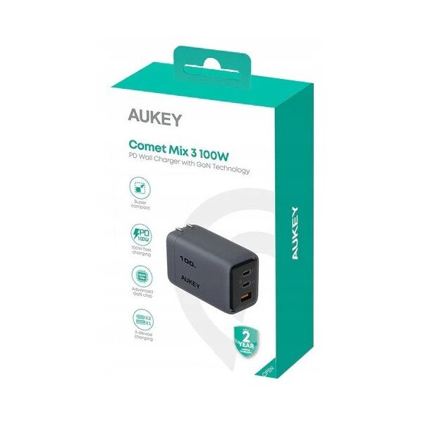 Aukey AUKEY PA-C5 φορτιστής τοίχου 100W γκρι 14399003 689323788217