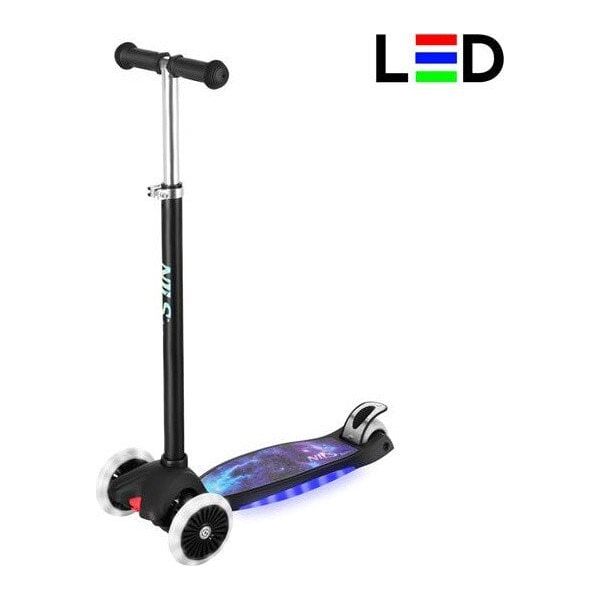 Hulajnoga dziecięca podświetlana led Nils Fun HLB1310 czarna