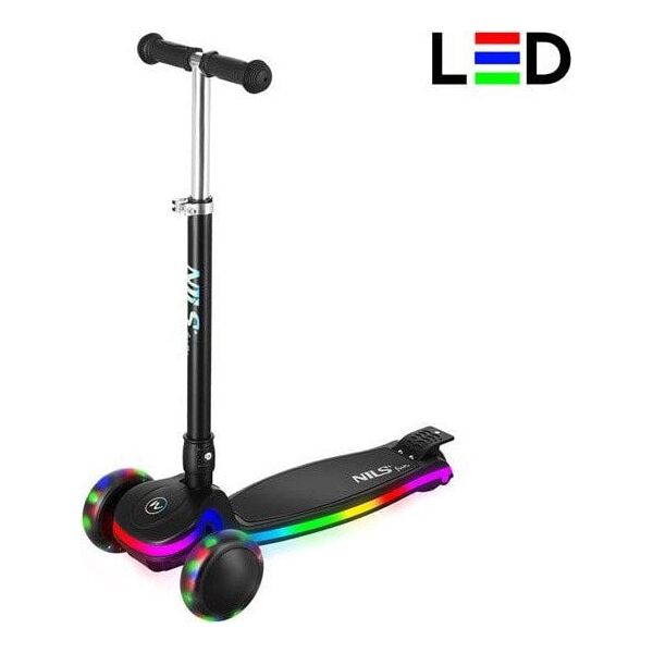 Hulajnoga dziecięca trójkołowa podświetlana Led Nils Fun HLB1306