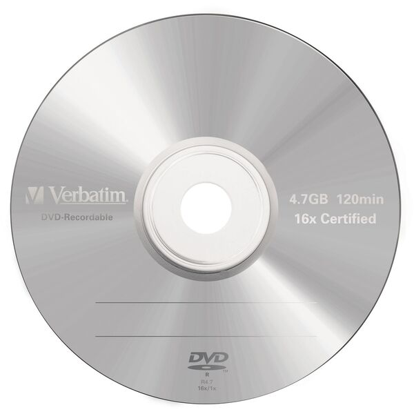 Verbatim DVD-R, DataLife PLUS, 43518, 4.7GB, 16x, θήκη κοσμήματος, 1 τεμάχιο, Ανθεκτικό στις γρατσουνιές, 12cm, Γενικής χρήσης, Advanced Azo+, Ματ Ασημί,