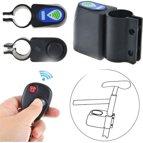 Aptel AG436A ALARM ROWEROWY RUCH DRGANIA PILOT IR CZARNY