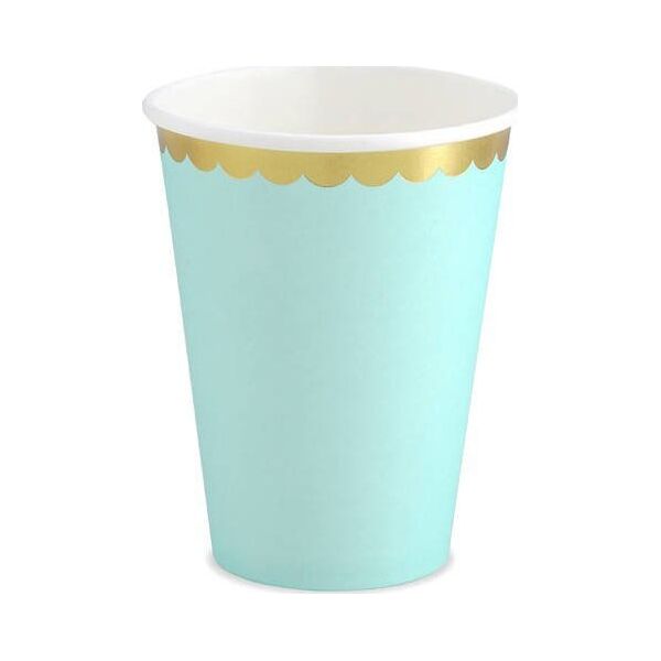 PartyDeco Kubeczki, miętowy, 220ml one size