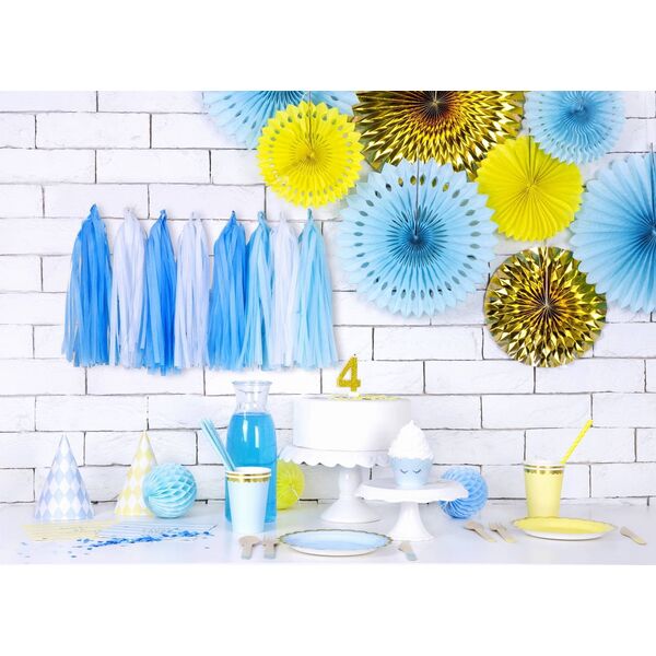 PartyDeco Sztućce drewniane - jasny niebieski 16 cm one size