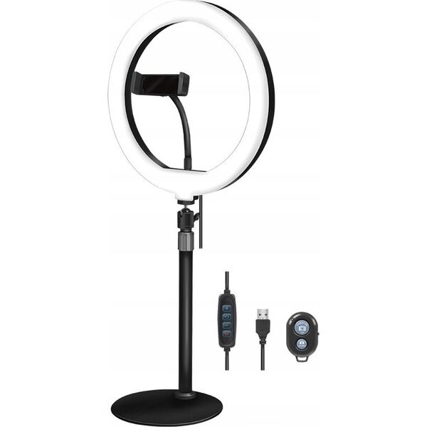 Lampa pierścieniowa LogiLink LogiLink Smartphone-Ringlicht-Stativ m. Fernauslöser,DM 25cm