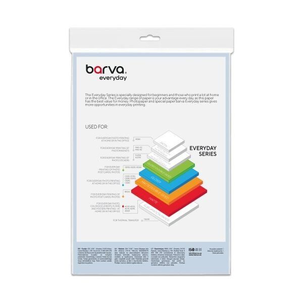 Φωτογραφικό Χαρτί Barva Everyday Glossy 230 g/m2, A4, 60 φύλλα