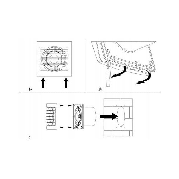 Ανεμιστήρας οικιακής χρήσης EUROPLAST E-Extra EE100WP, 100mm, με καλώδιο και διακόπτη