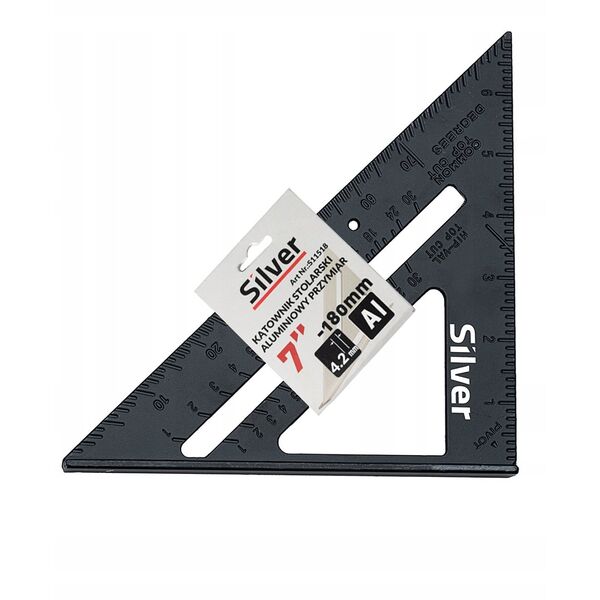 KĄTOWNIK STOLARSKI UNIWERSALNY PRZYMIAR 7 180mm ALUMINIOWY
