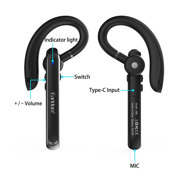 Ακουστικά Bluetooth Earldom ET-BH65, Handsfree, Μαυρο – 17909 έως 12 άτοκες Δόσεις