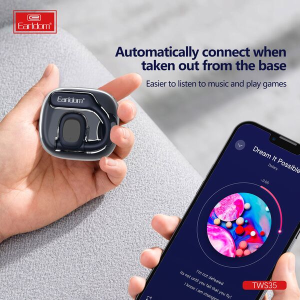 Ακουστικά Bluetooth Earldom TWS35, Διαφορετικα χρωματα – 20799 έως 12 άτοκες Δόσεις
