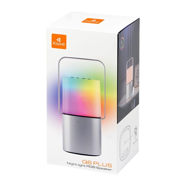 Ηχεἰο Kisonli Q6 Plus, Bluetooth, AUX, SD, FM, RGB, Ασημένιο - 22282 έως 12 άτοκες Δόσεις