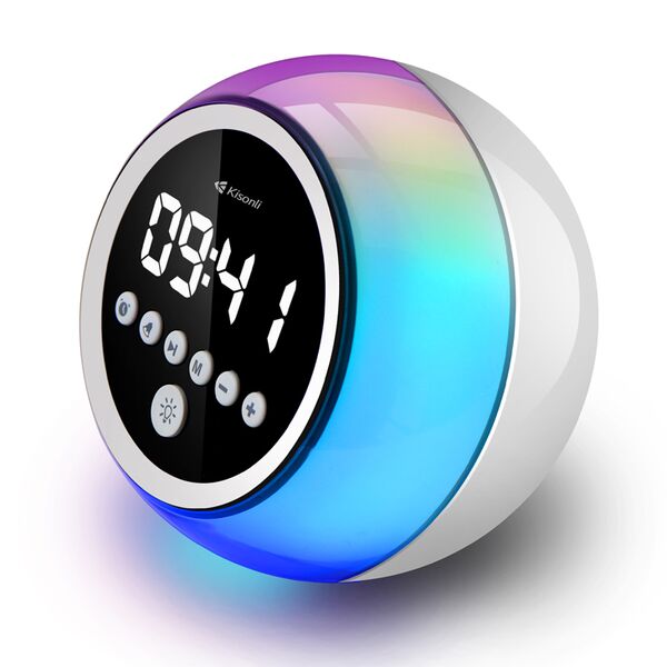 Ηχείο Kisonli Q6C, Bluetooth, SD, FM, RGB, Ασπρο - 22283 έως 12 άτοκες Δόσεις